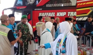 443 Calon Haji Bekasi Berangkat ke Kertajati